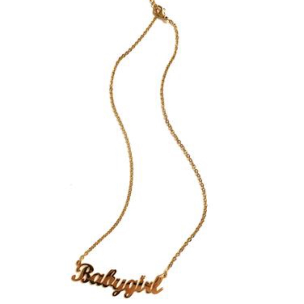 BABYGIRL NECKLACE || Nameplate Necklace